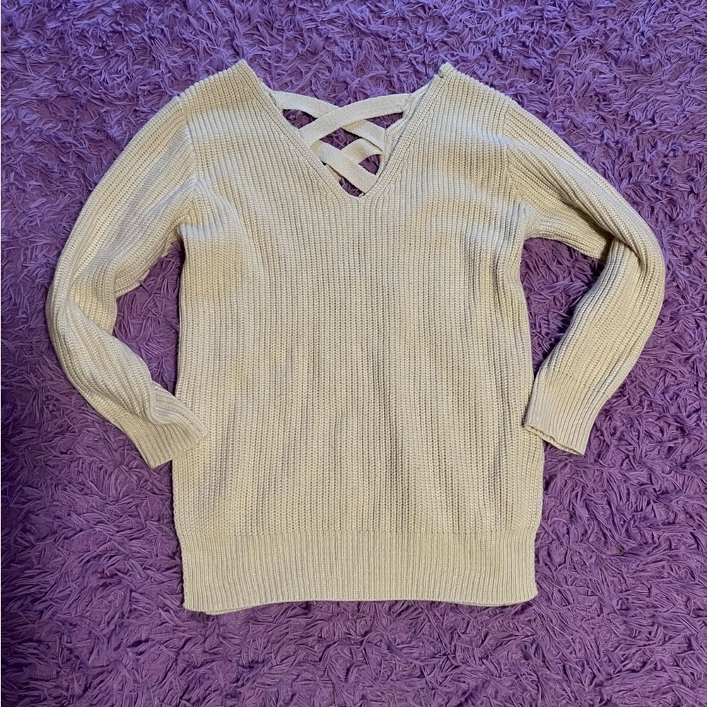 Off-White M/L Sweater CrissCross Back Detail
